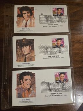 Elvis Presley Commemorative First Day Issue Cover - White